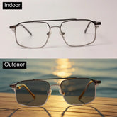 راي بان - M19 - ترانزيشن - جسر مزدوج - معدن - مستطيل - بصريات - نظارات