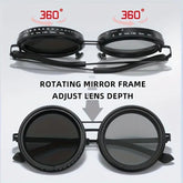 ND Varlo Tint Adjustable Polarized - Black - Metal - Round - Sunglasses - Eyewear