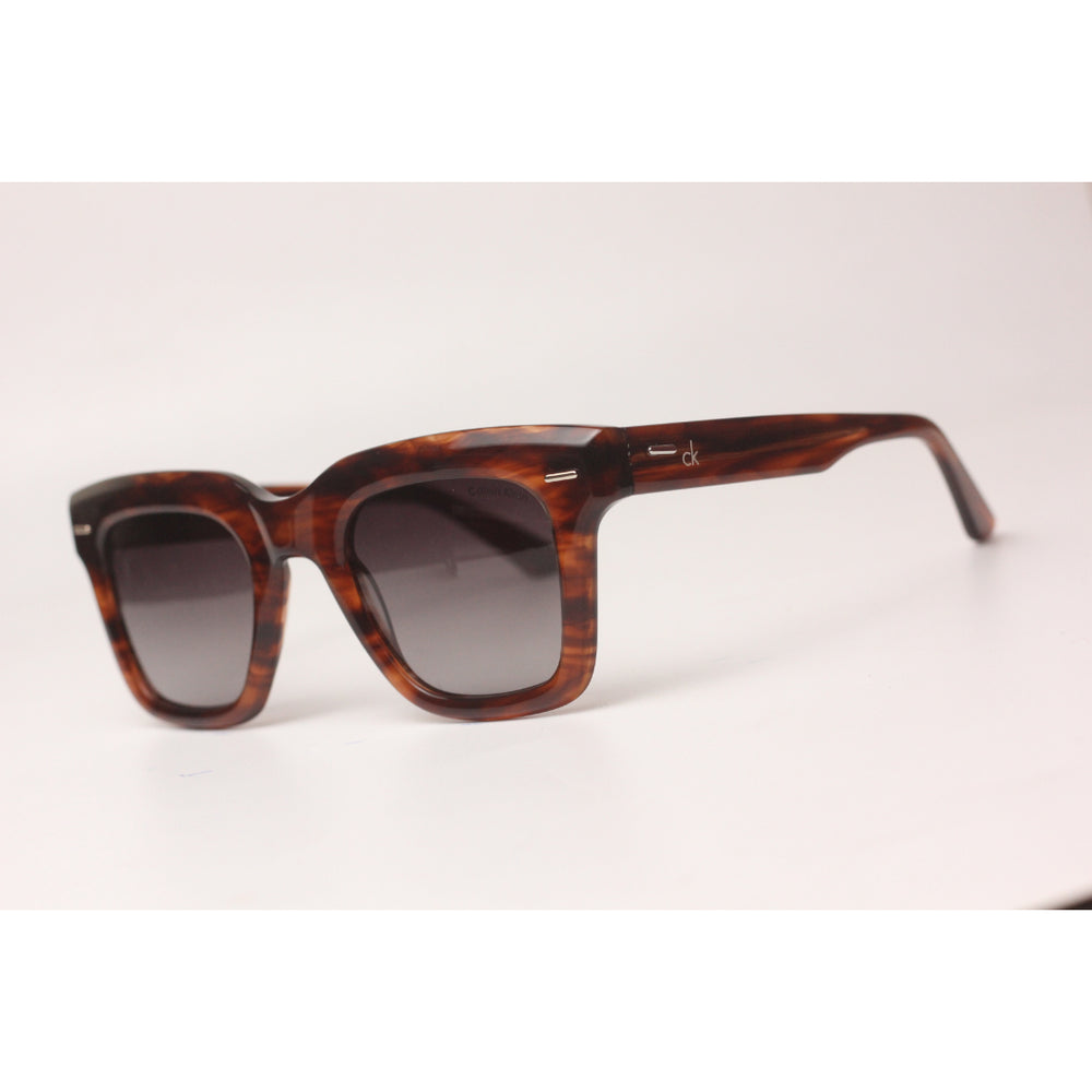 Calvin Klein - Polarized - Marble Brown - Acetate - Square - Premium Sunglasses - Eyewear