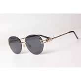 Cartier - R16 - Black - Golden - Rimless - Metal - Round - Sunglasses - Eyewear