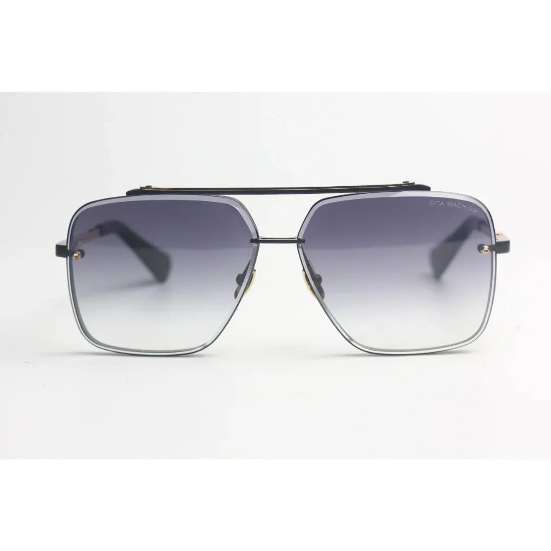 DITA - MACH SIX - أسود متدرج - ذهبي - معدن - أسيتات - مربع - نظارات شمسية فاخرة - نظارات طبية
