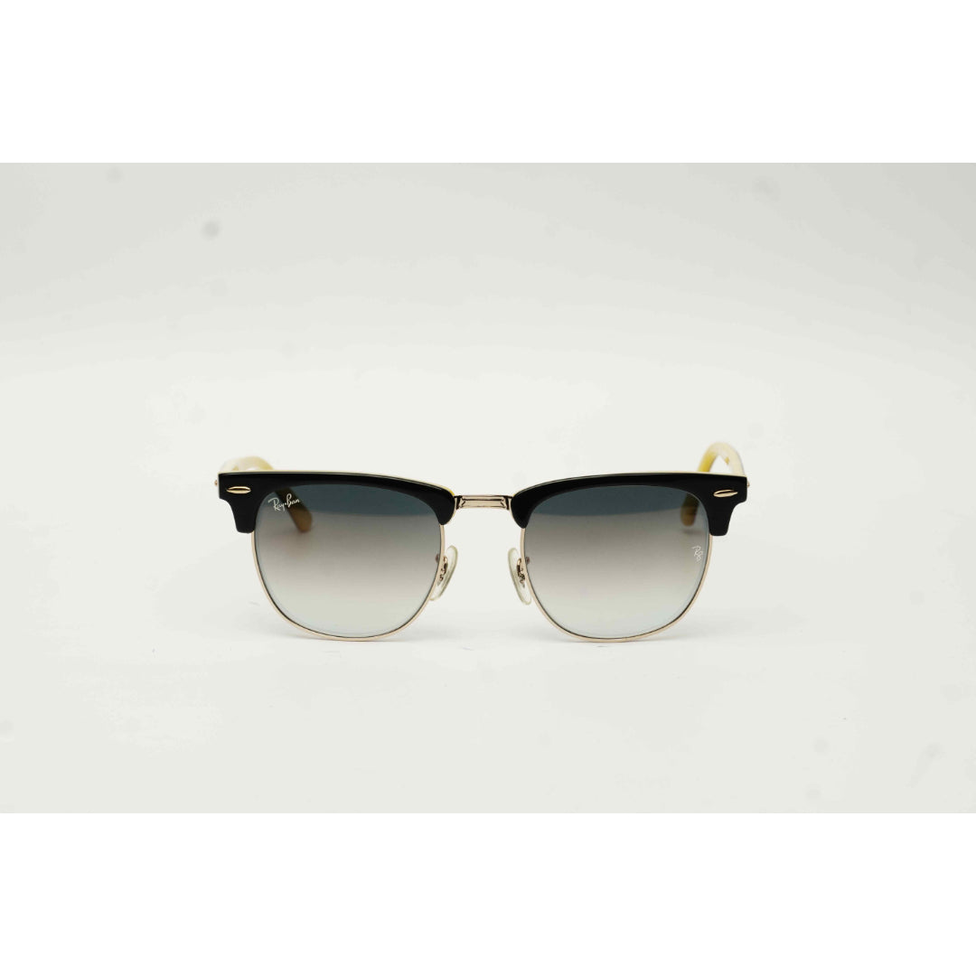Ray Ban - RB 3016 - Clubmaster - 51 mm - Black - Yellow - Blue Gradient - Round - Premium Sunglasses - Eyewear