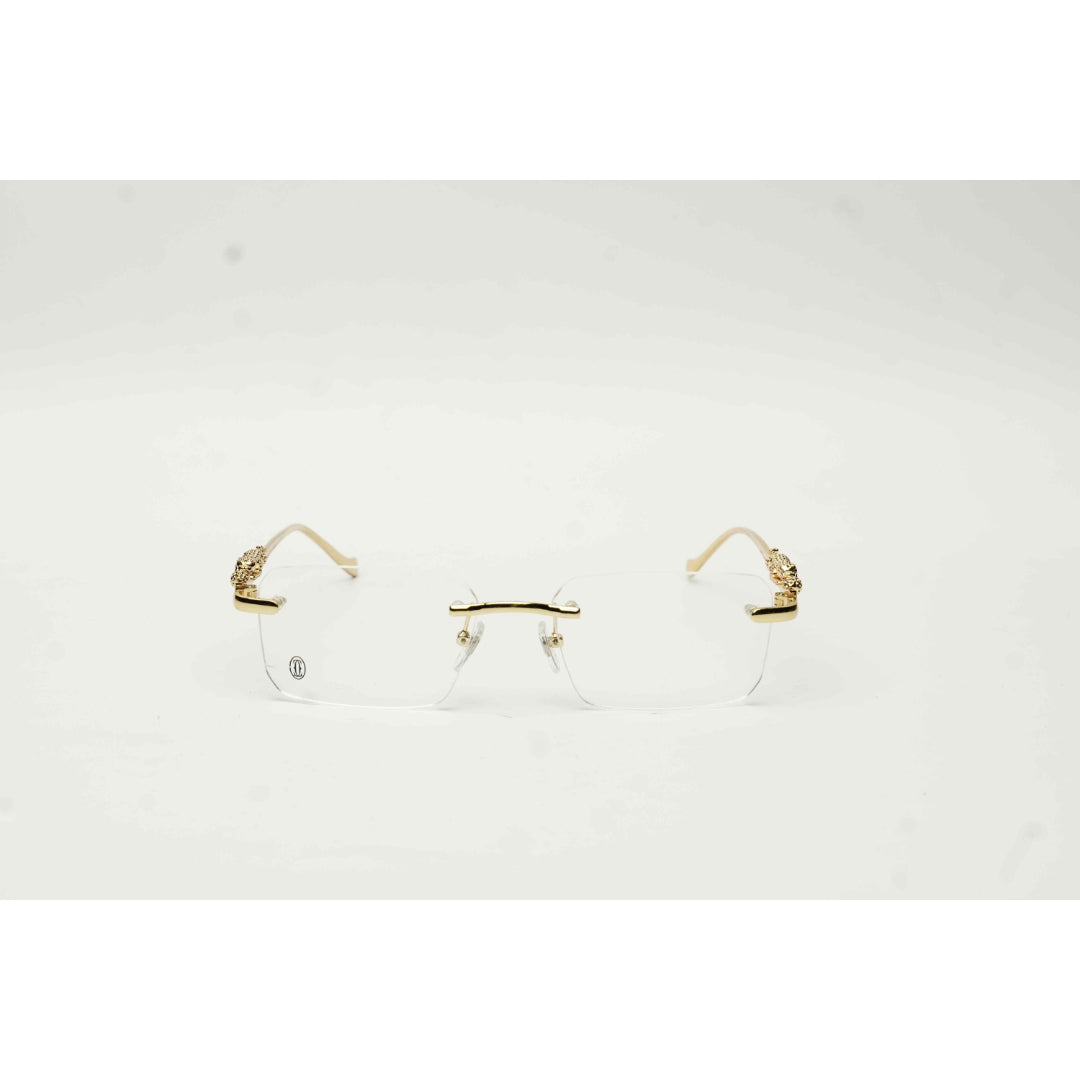 Cartier - 03459 - Golden - Metal - Rectangle - Premium Optics - Eyewear