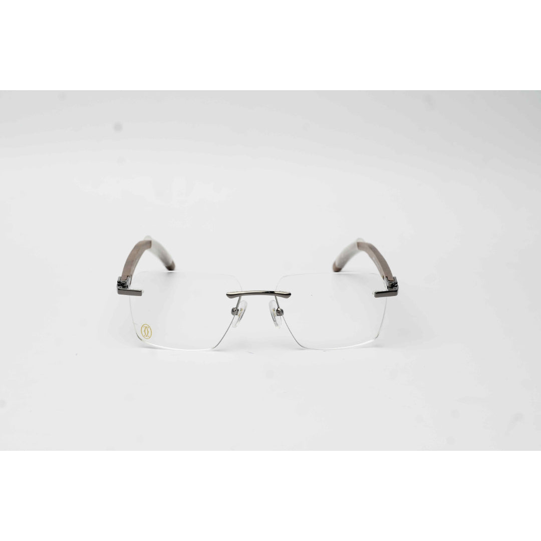 Cartier - 120637J - Wooden - Rimless - Metal - Rectangle - Premium Optics - Eyewear
