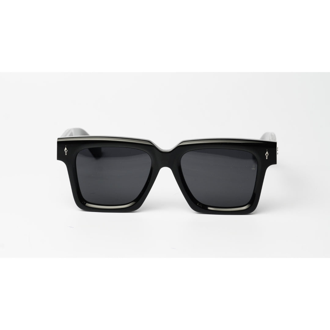 Jacques Marie Mage - BELIZE - Black Silver - Acetate - Square - Premium Sunglasses