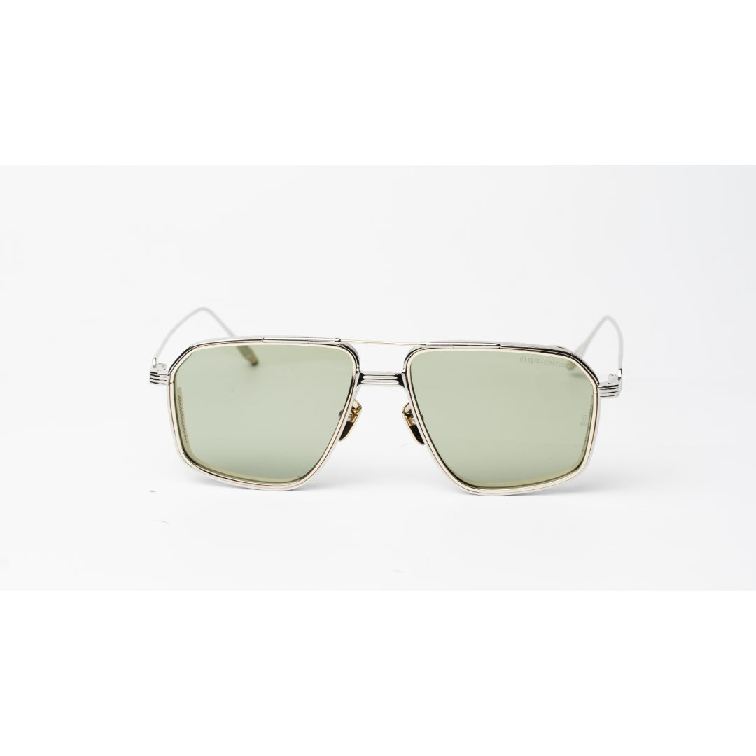 Jacques Marie Mage - JAGGER - Rose Gold - Silver - Geometric - Metal - Rectangle - Premium Sunglasses