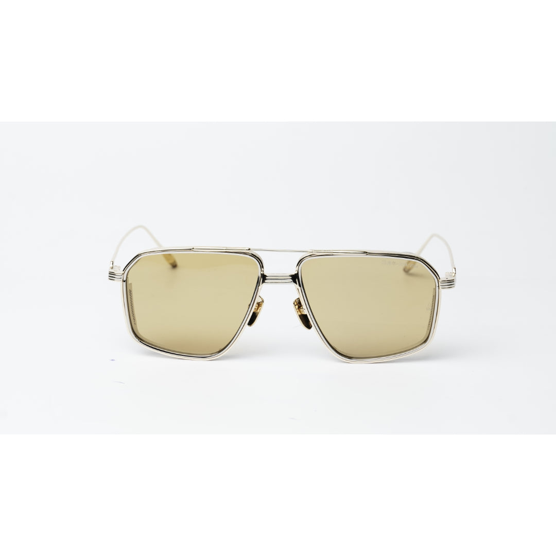 Jacques Marie Mage - JAGGER - Brown - Rose Gold - Geometric - Metal - Rectangle - Premium Sunglasses
