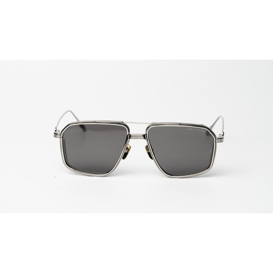 Jacques Marie Mage - JAGGER - Black - Rose Gold - Silver - Geometric - Metal - Rectangle - Premium Sunglasses