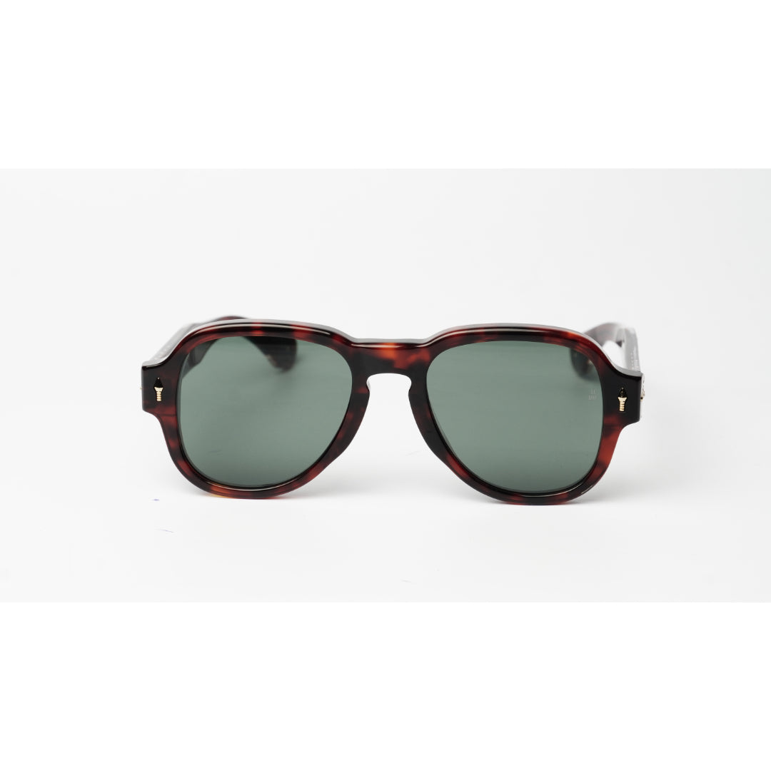 Jacques Marie Mage - RED CLOUD - Red Marble - Green - Acetate - Aviator Round - Premium Sunglasses