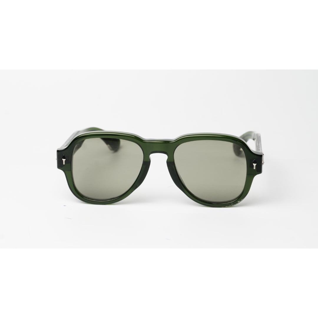 Jacques Marie Mage - RED CLOUD - Transparent Green - Tinted - Acetate - Aviator Round - Premium Sunglasses