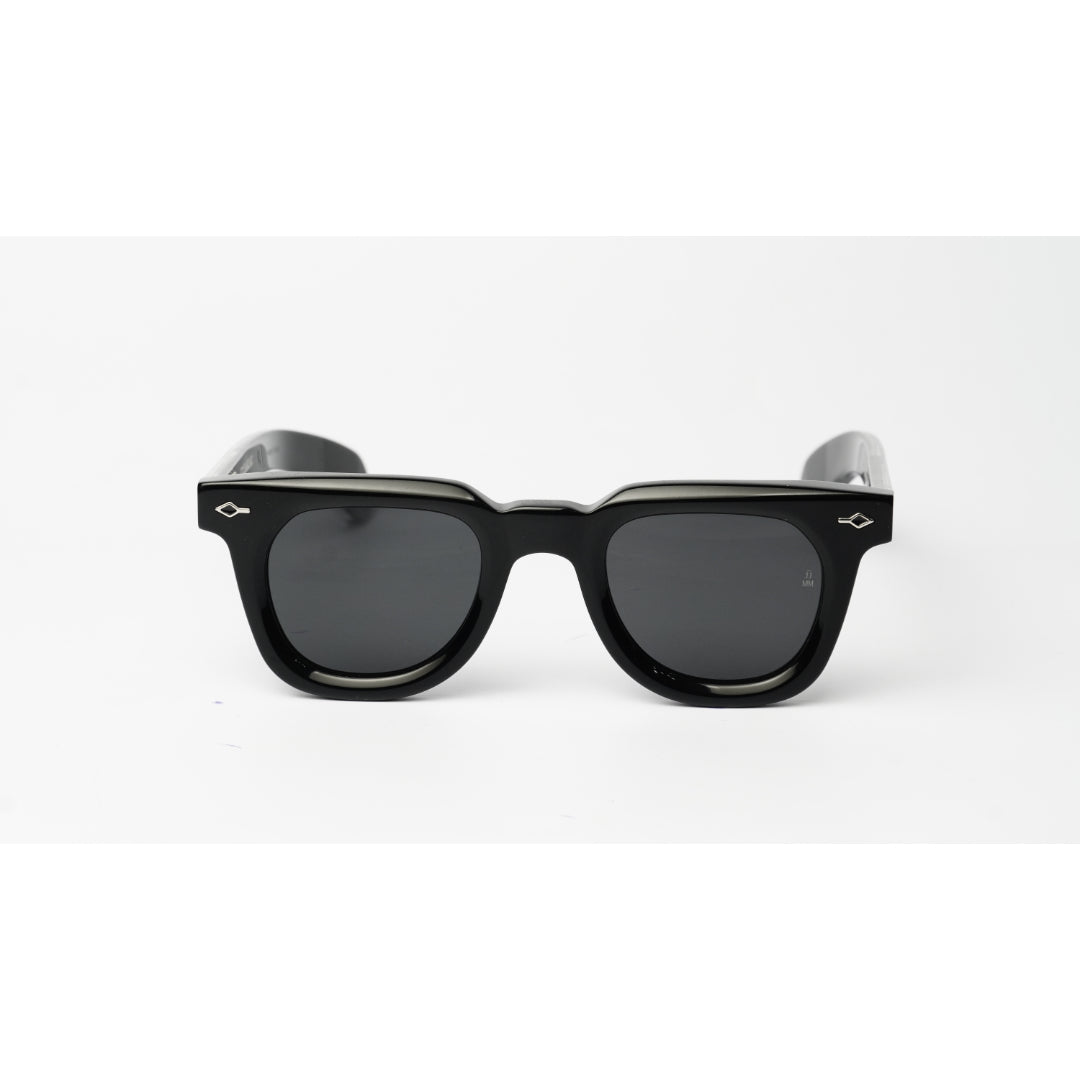 Jacques Marie Mage - VENDOME - Black Silver - Acetate - Round - Premium Sunglasses