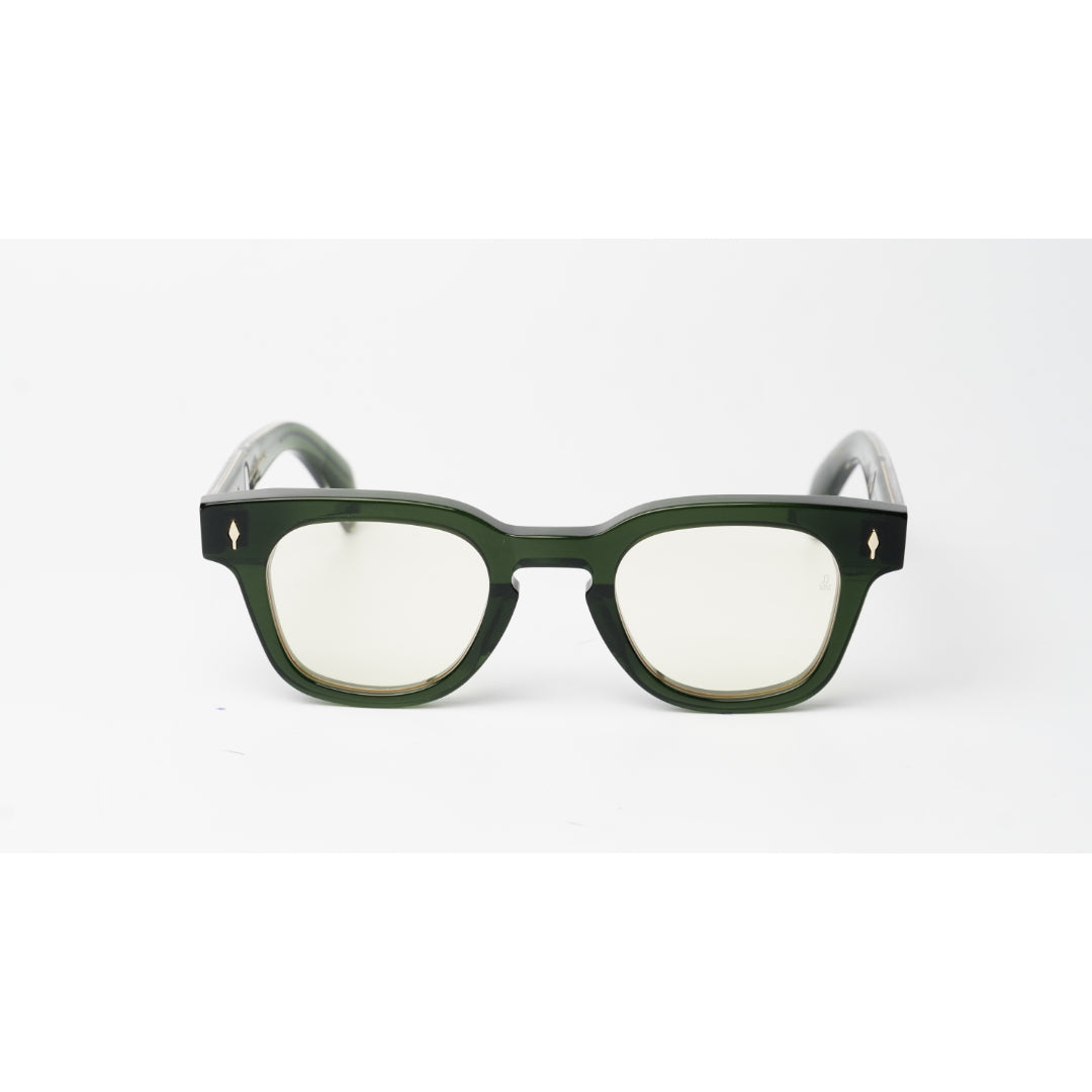 Jacques Marie Mage - JULIEN - Transparent Green - Tinted - Acetate - Round - Premium Sunglasses