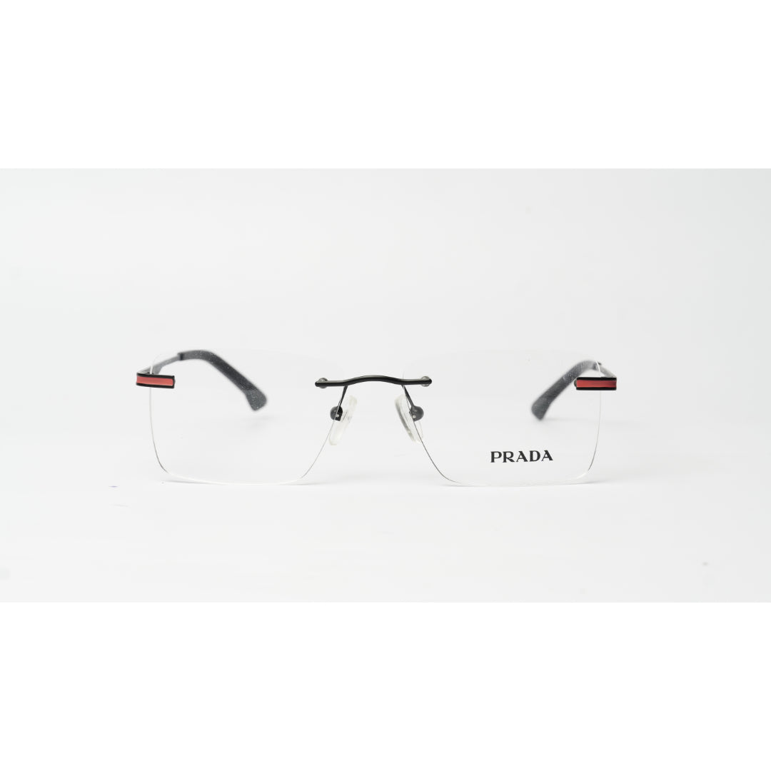 Prada - 8722 - Rimless - Metal - Rectangle - Premium Optics