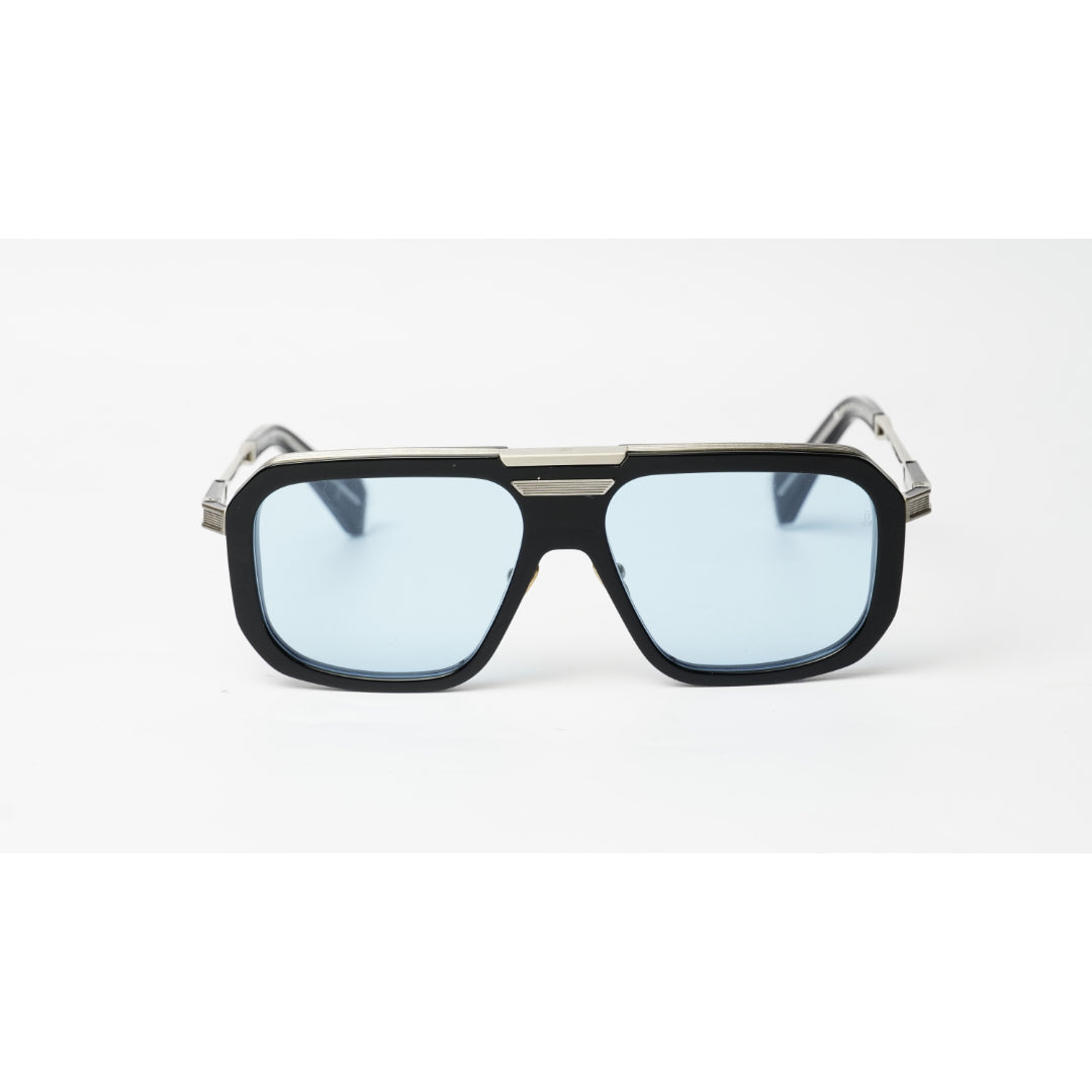 Jacques Marie Mage - DONOHU - Black - Silver - Blue Tint - Acetate - Rectangle - Premium Sunglasses