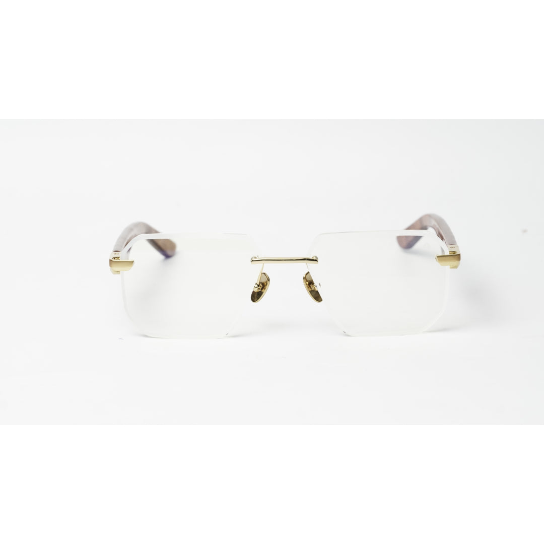 Maybach - VISIONIST SUN I - Marble Purple - Brown - Rimless - Metal - Acetate - Aviator Round - Premium Optics