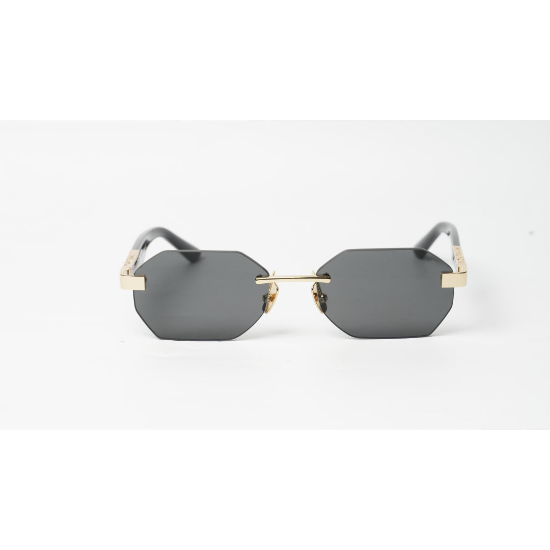 Maybach - ARTIST III - Black - Golden - Rimless - Metal - Acetate - Hexagonal Round - Premium Sunglasses