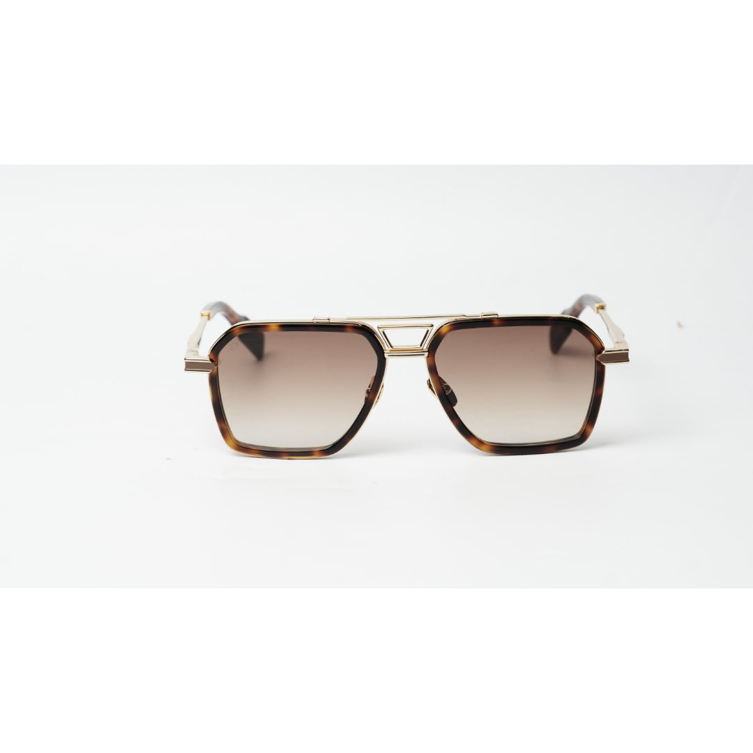 T HENRI - SHADOW - Golden - Tortoise Brown - Gradient - Acetate - Square - Premium Sunglasses