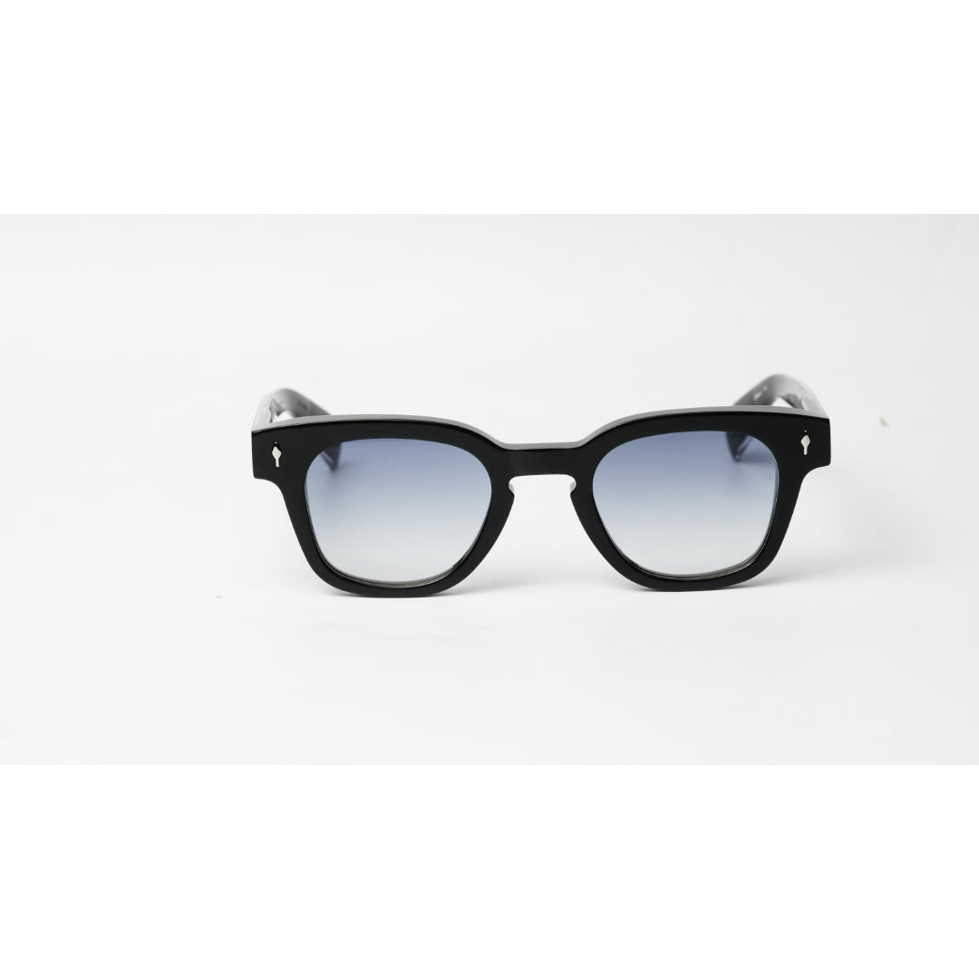 Jacques Marie Mage - JULIEN - Black - Silver - Blue Gradient - Acetate - Round - Premium Sunglasses