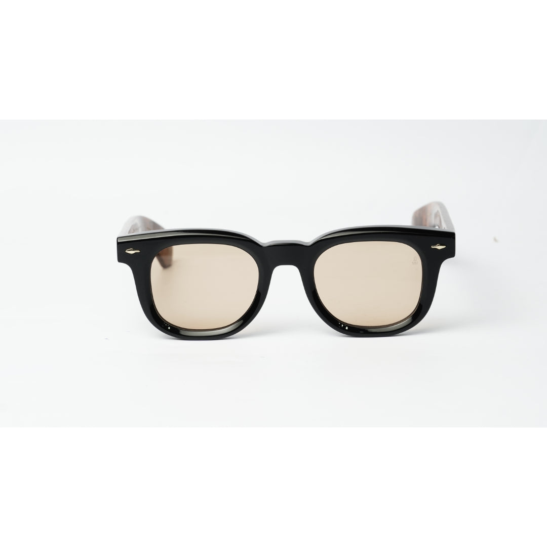 Jacques Marie Mage - JAX - Black - Light Brown Tint - Marble Finish - Acetate - Round - Premium Sunglasses
