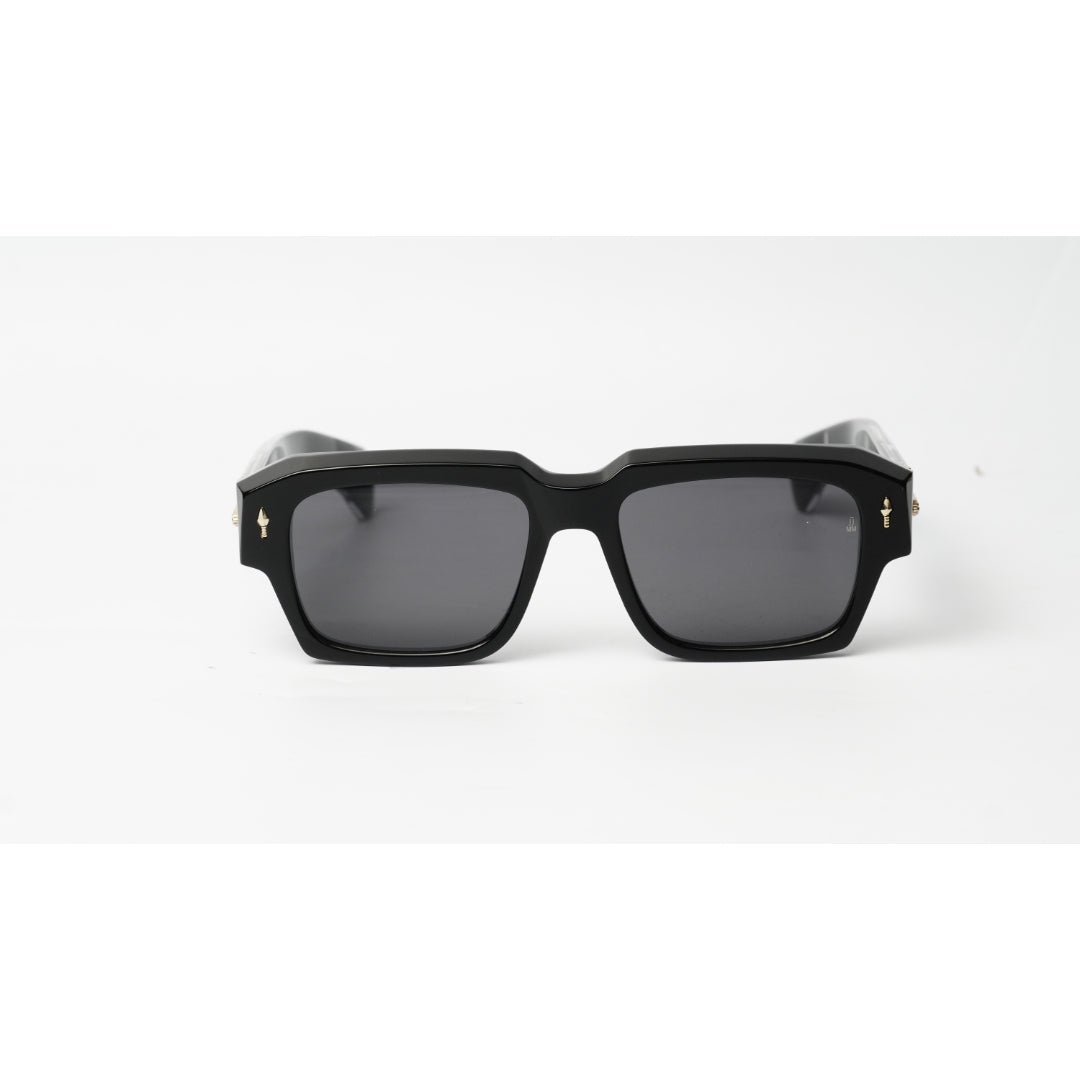 Jacques Marie Mage - DAKOTA - Black - Golden - Silver - Acetate - Rectangle - Premium Sunglasses