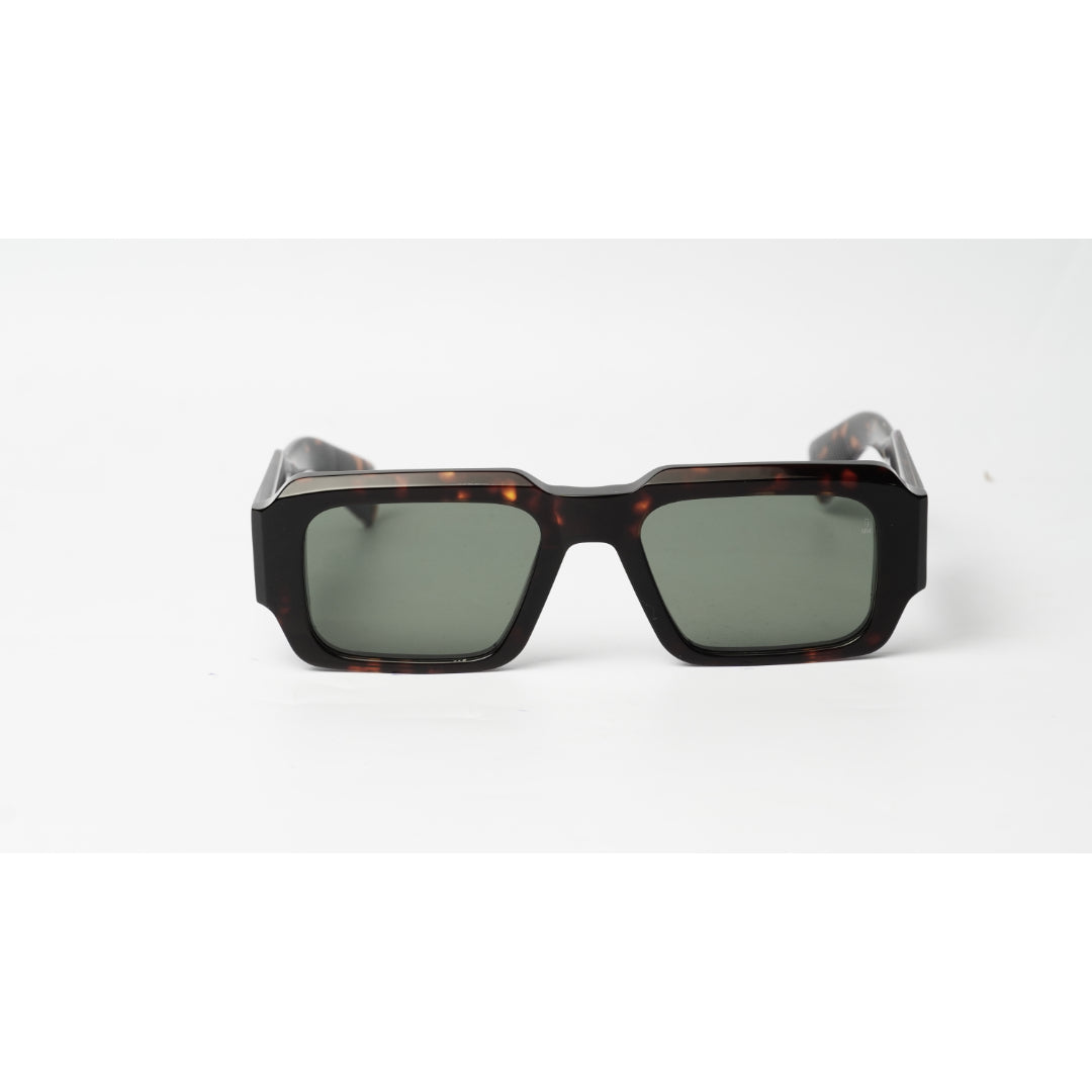 Jacques Marie Mage - MIGLIA - Tortoise Brown - Golden - Green - Acetate - Rectangle - Premium Sunglasses
