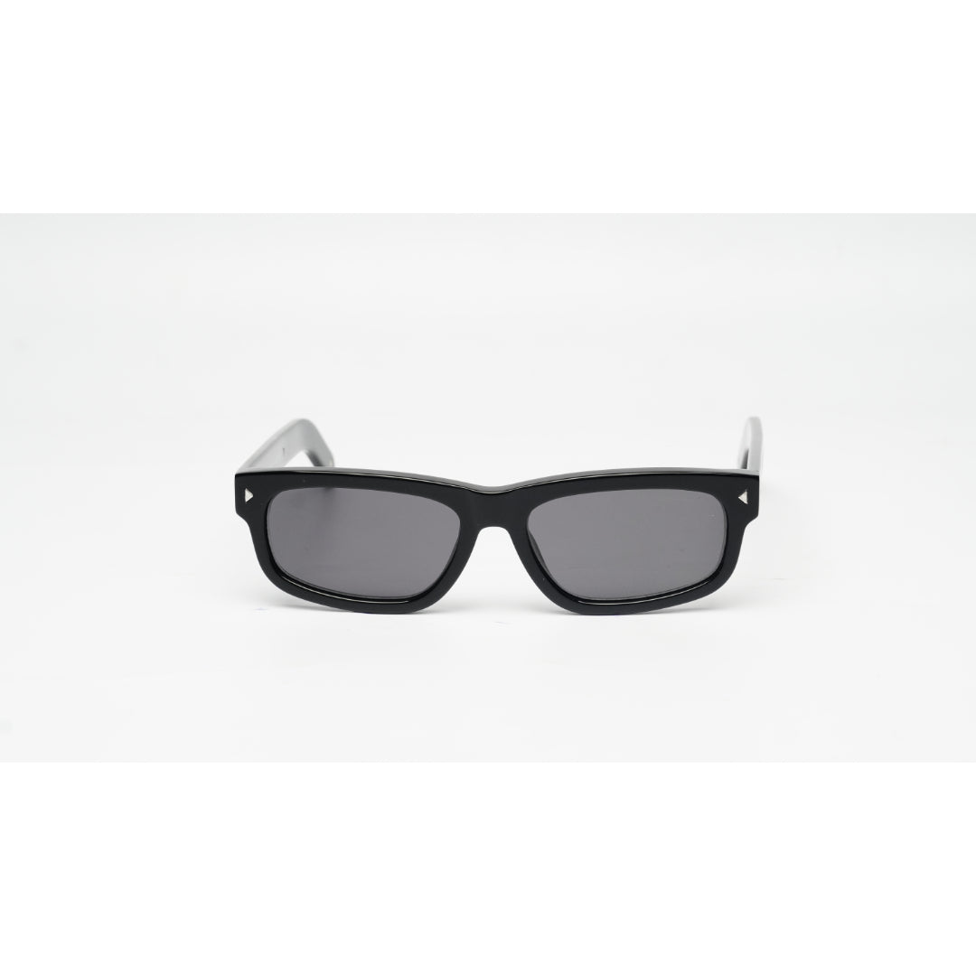 Prada - SPR B11SF - Black Silver - Acetate - Rectangle - Premium Sunglasses