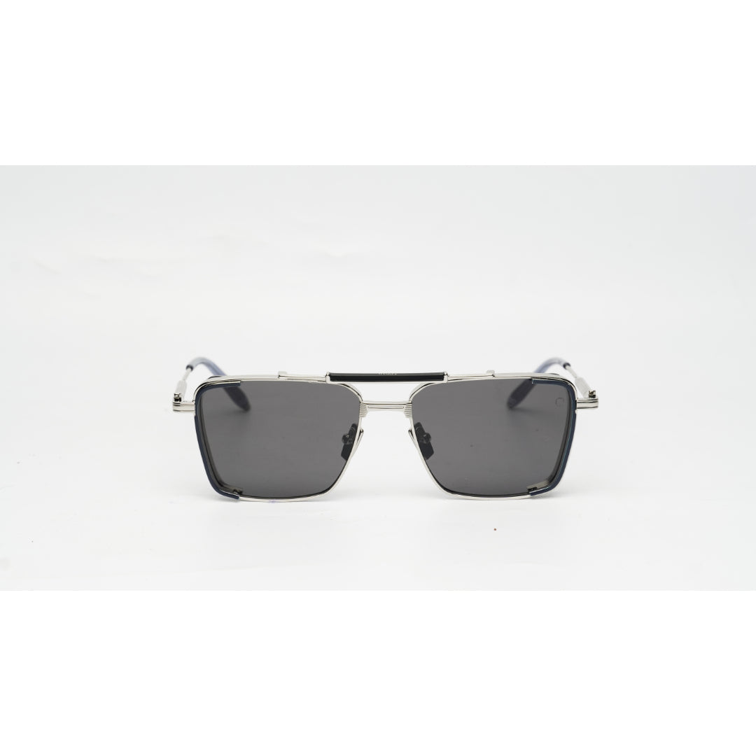 AKONI - HERA - Silver - Black - Dark Blue - Metal - Rectangle - Premium Sunglasses