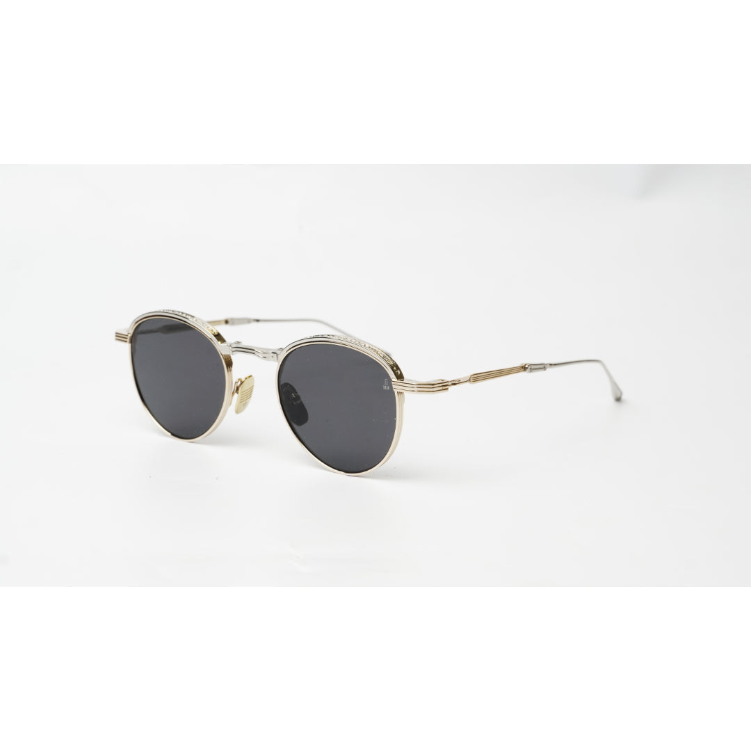 Jacques Marie Mage - ARCHIBALD - Foldable - Silver Golden - Black - Metal - Round - Premium Sunglasses