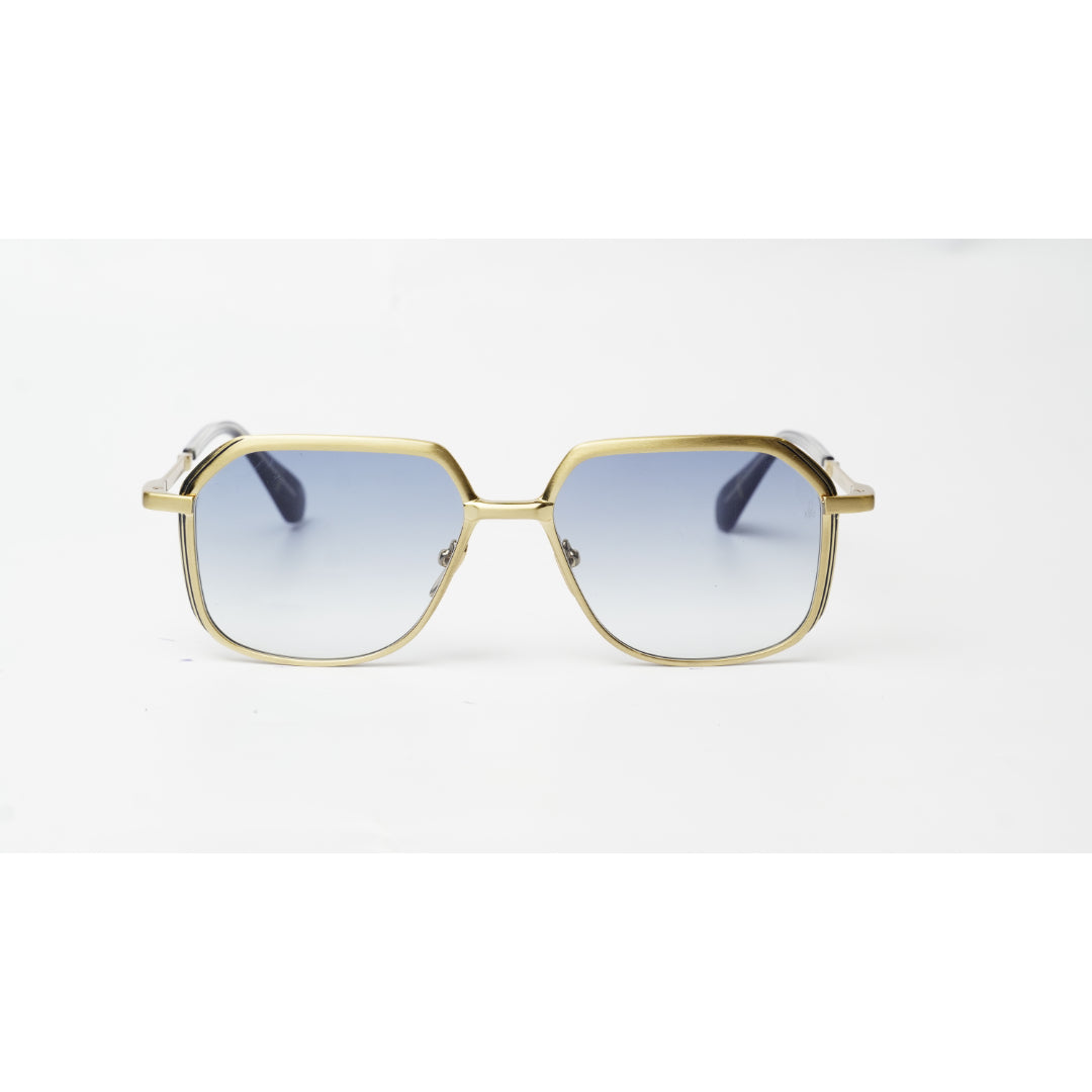 Jacques Marie Mage - AIDA - Golden - Blue Gradient - Metal - Square - Premium Sunglasses