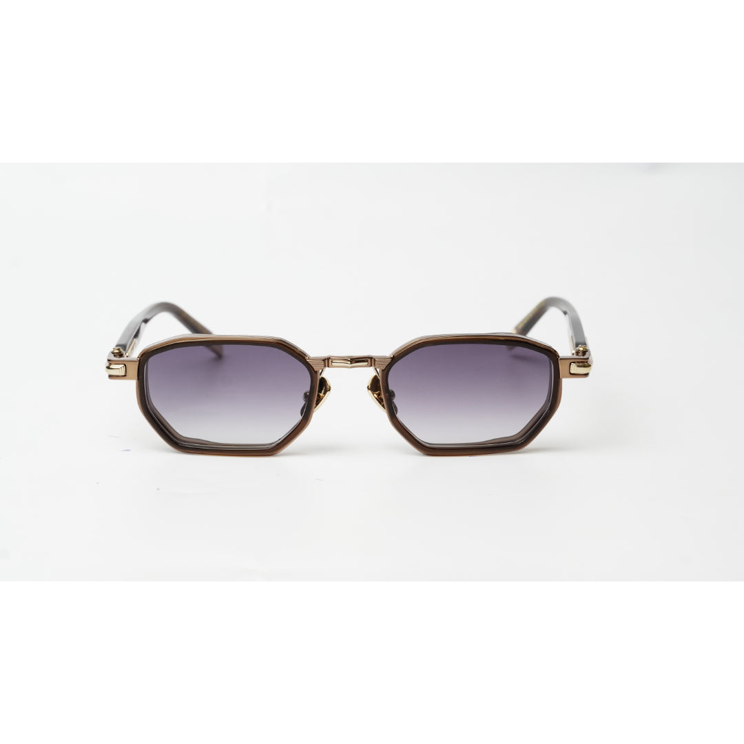 John Dalia - AXEL - Copper Brown - Golden - Black Gradient - Acetate - Rectangle - Premium Sunglasses