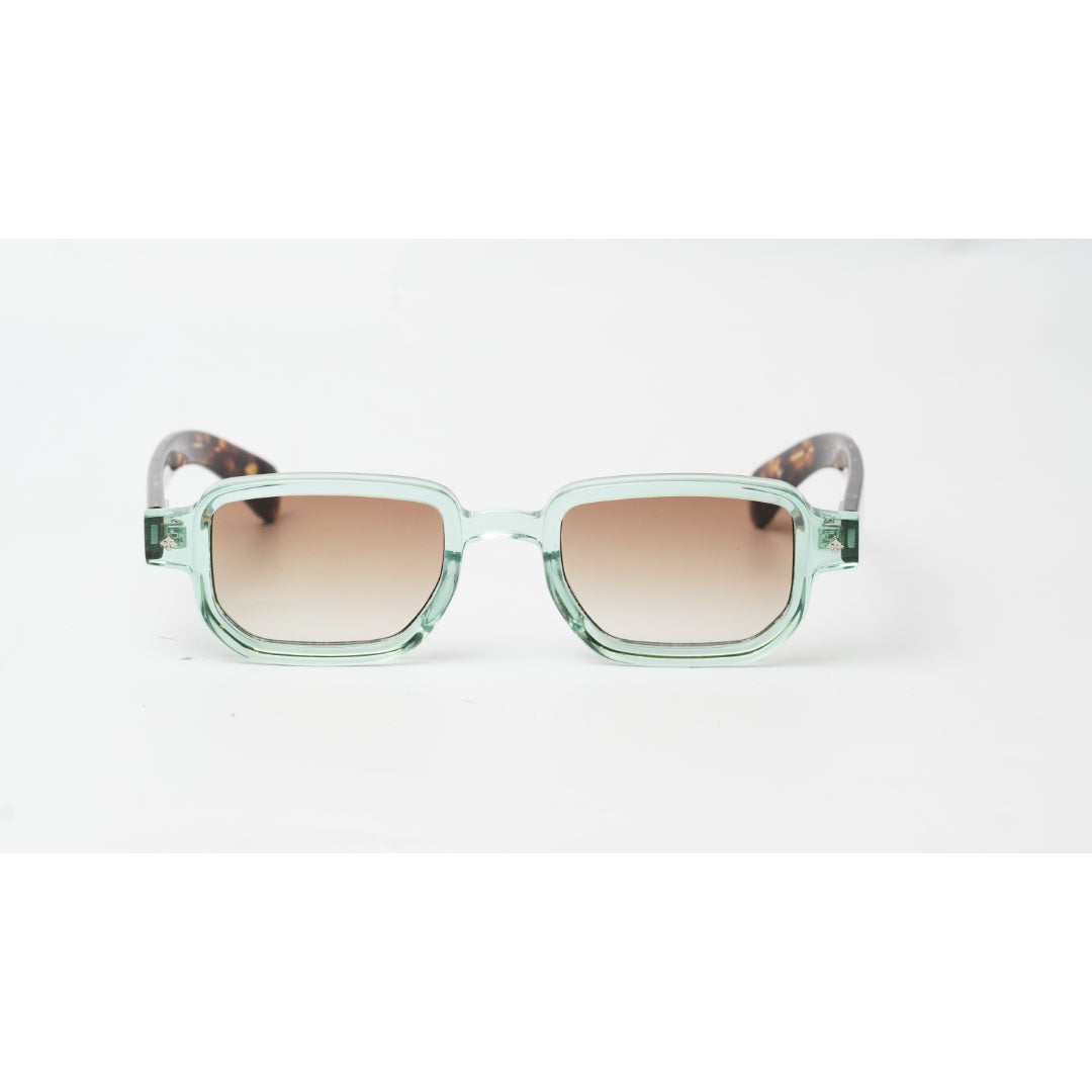 SATO - RAN - Transaparent Blue - Tortoise - Brown Gradient - Acetate - Rectangle - Premium Sunglasses