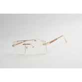 Cartier - RM90 - Border - Golden - Double Bridge - Rimless - Metal - Rectangle - Optics - Eyewear
