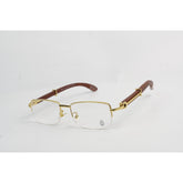 كارتييه - RR41 - جسر مزدوج - بدون إطار - معدن - مستطيل - نظارات شمسية - نظارات طبية