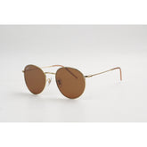 Ray Ban - Reverse RBR0103S - Golden Brown - Polarized - Metal - Round - Premium Sunglasses - Eyewear