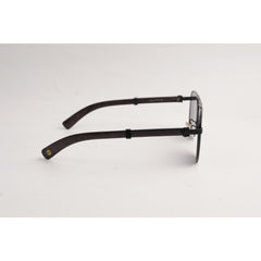 Cartier - 23169 - Wooden Texture - Black - Metal - Aviator Round - Sunglasses - Eyewear