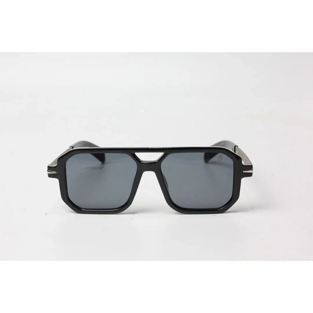 ديفيد بيكهام - 4006 - أسود لامع - أسيتات - معدن - مستطيل - نظارات شمسية - نظارات طبية