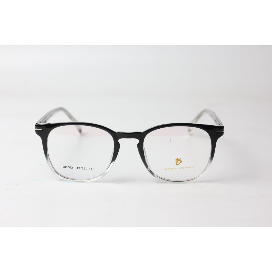 David Beckham - 2107 - Black - Transparent White - Acetate - Round - Optics - Eyewear