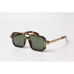 David Beckham - 4006 - Tortoise - Matt Gold - Acetate - Metal - Rectangle - Sunglasses - Eyewear