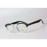 ديور - ليمتوش - أسود - شفاف - أسيتات - دائري - بصريات - نظارات