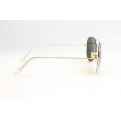 Ray Ban - RB 3025 - 58 mm - Golden - Green - Aviator Round - Sunglasses - Eyewear