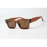 XSHADES - Angus - 7102 - بني شفاف - أسيتات - مربع - نظارات شمسية - نظارات طبية