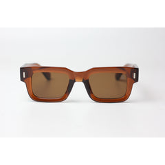 XSHADES - Angus - 7102 - بني شفاف - أسيتات - مربع - نظارات شمسية - نظارات طبية