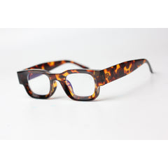 XSHADES - Rapperz - 7100 - نظارة شمسية بإطار سلحفاة - قطع زرقاء - أسيتات - مربع - نظارات - نظارات طبية