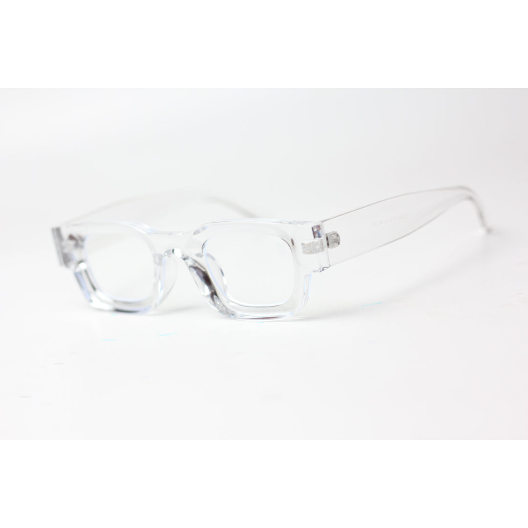 XSHADES - Rapperz - 7100 - Transparent White - Blue Cut - Acetate - Square - Optics - Eyewear