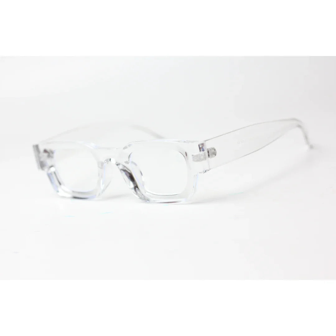 XSHADES - Rapperz - 7100 - Transparent White - Blue Cut - Acetate - Square - Optics - Eyewear