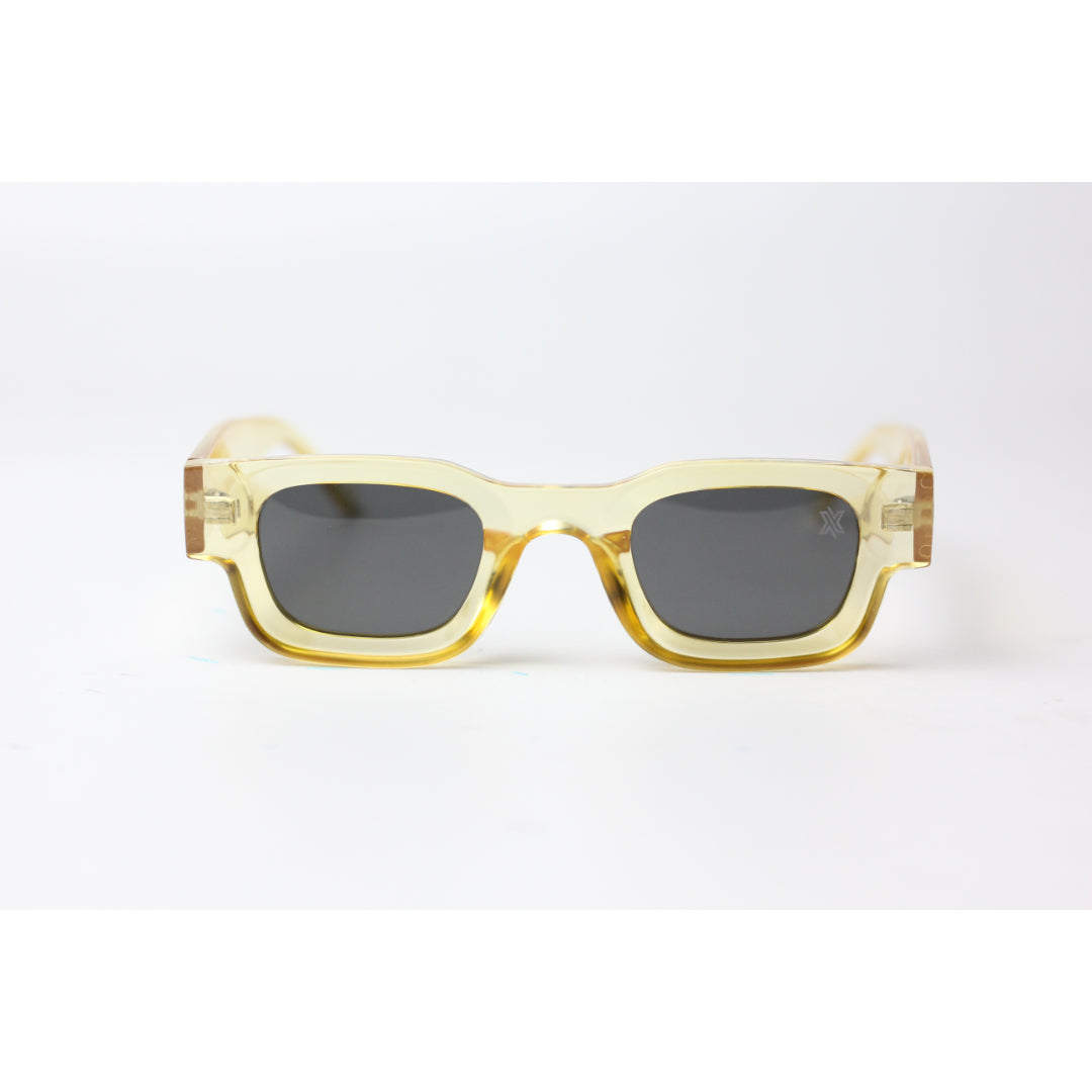 XSHADES - Rapperz - 7100 - Yellow - Black - Polarized - Acetate - Square - Sunglasses - Eyewear