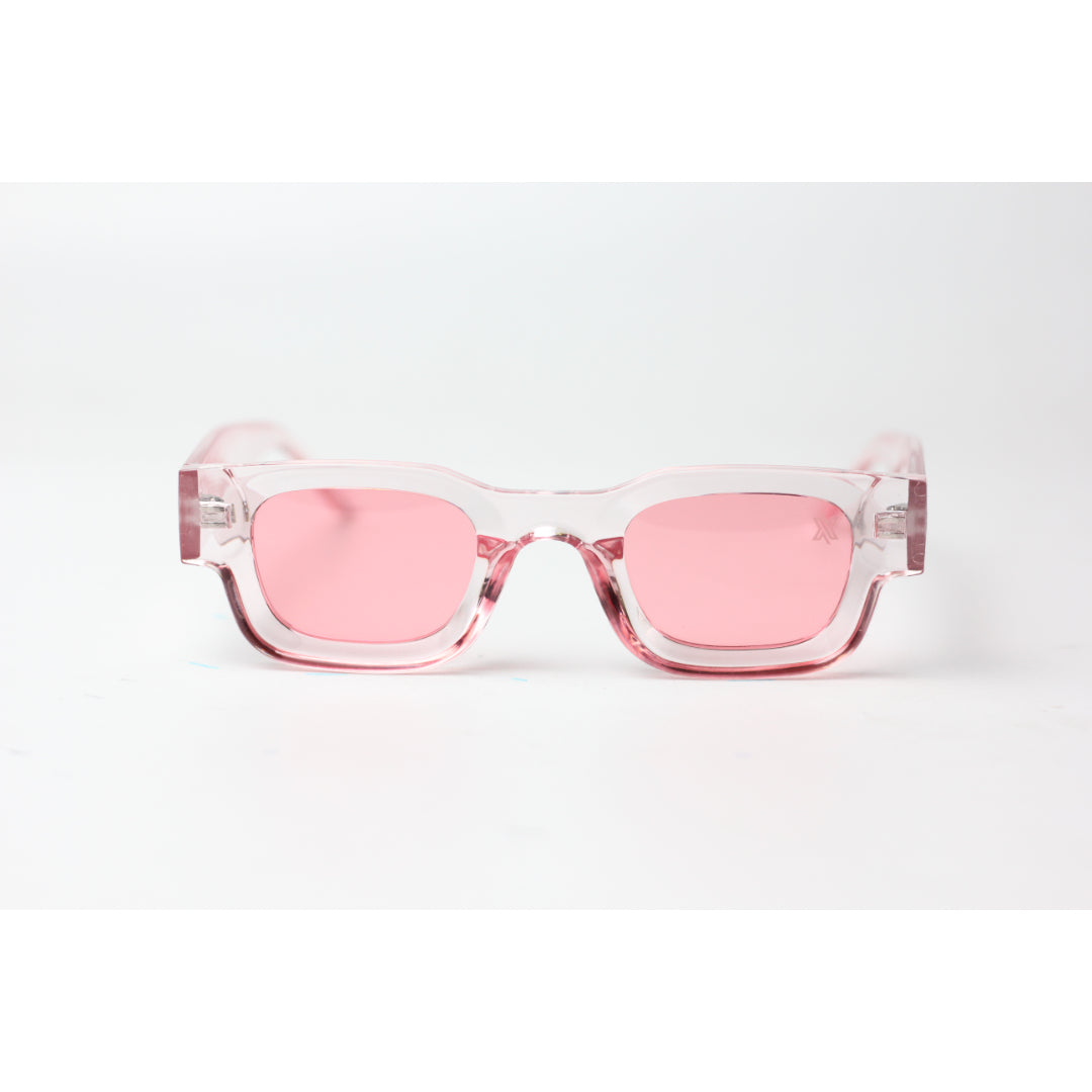 XSHADES - Rapperz - 7100 - Transparent - Pink - Polarized - Acetate - Square - Sunglasses - Eyewear