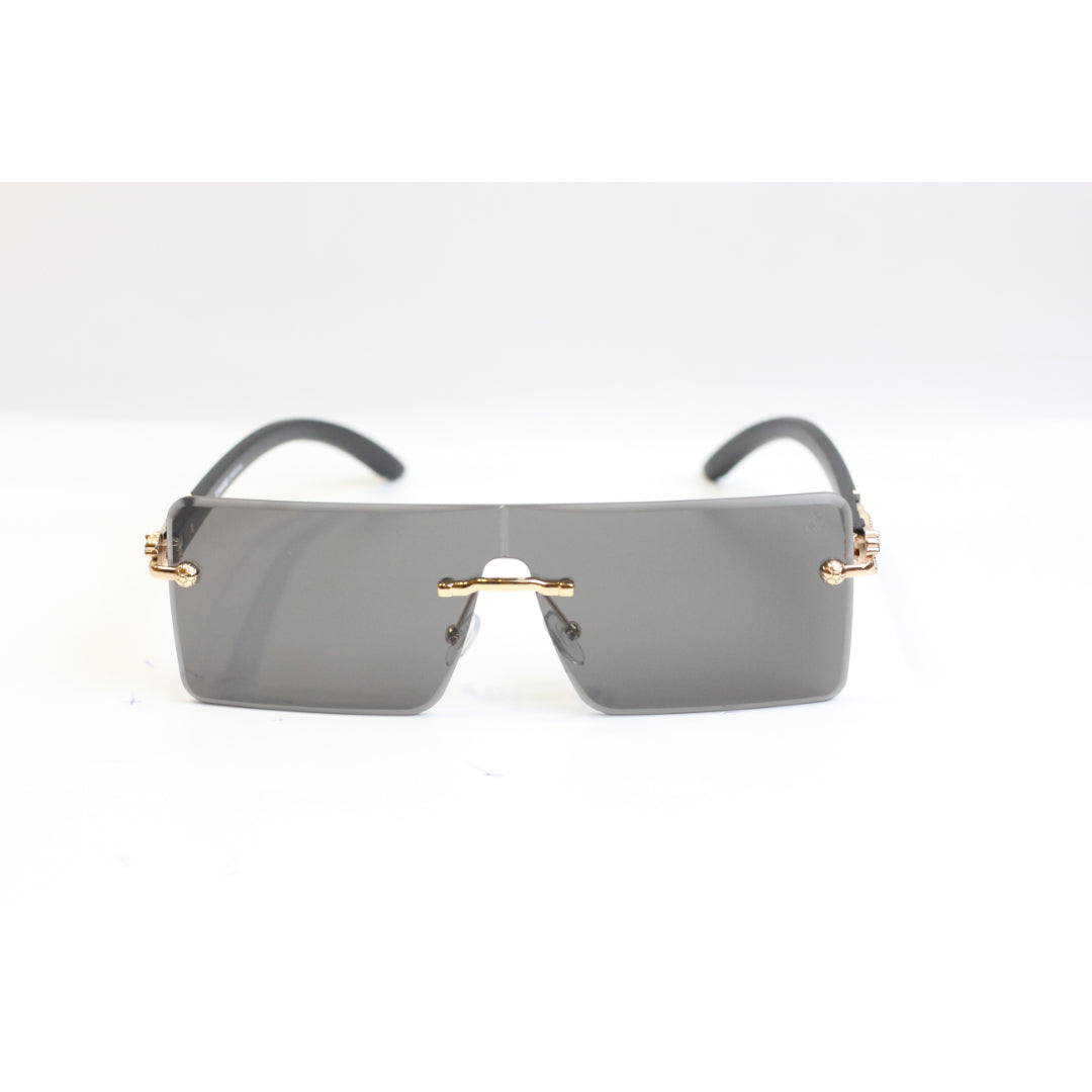 LYNX - 2859 - Golden - Rimless - Rectangle - Sunglasses - XSHADES Eyewear