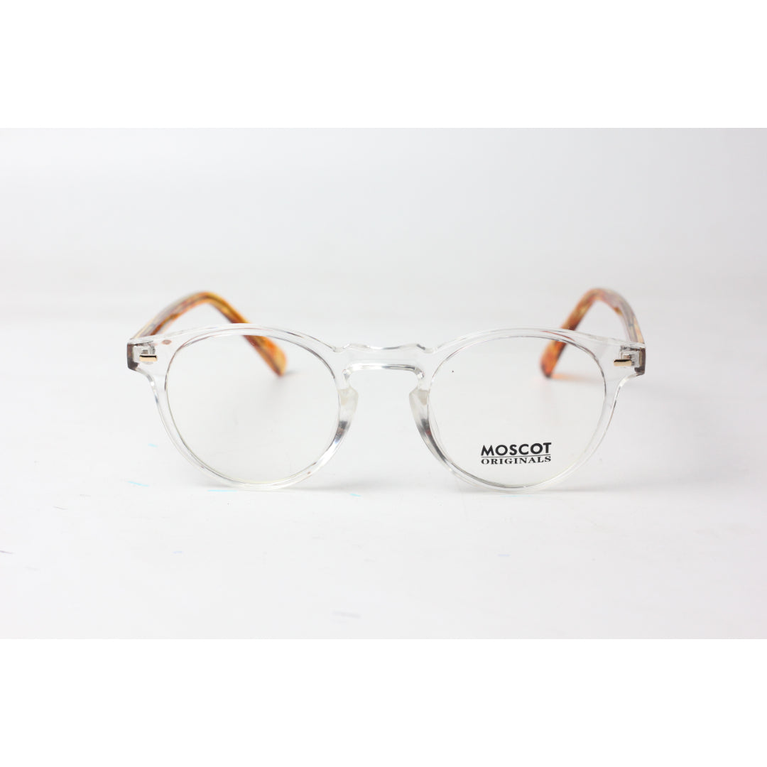 Moscot - MILTZEN - Transparent White - Brown - Acetate - Round - Optics - Eyewear