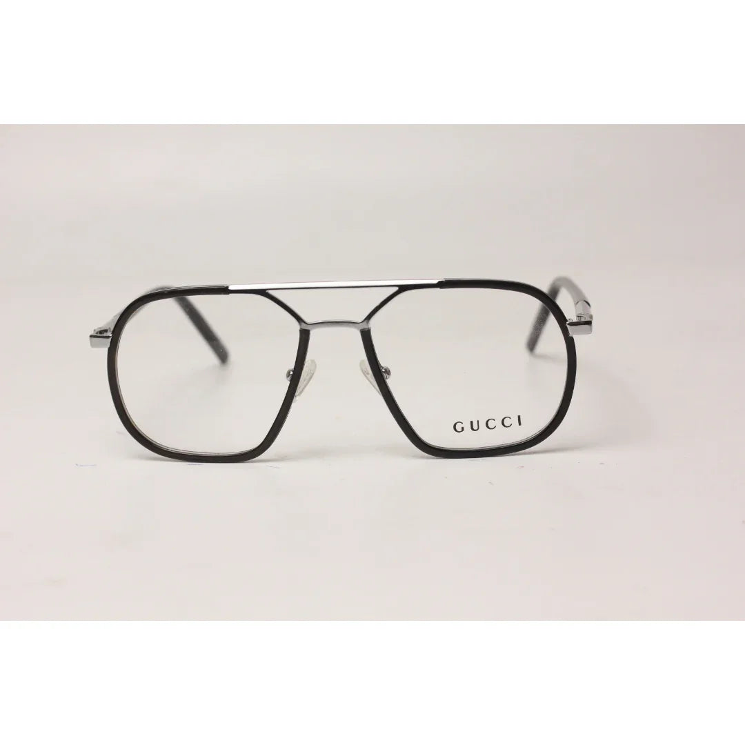 Gucci - Silver - Black - Acetate - Metal - Aviator Round - Premium Optics - Eyewear